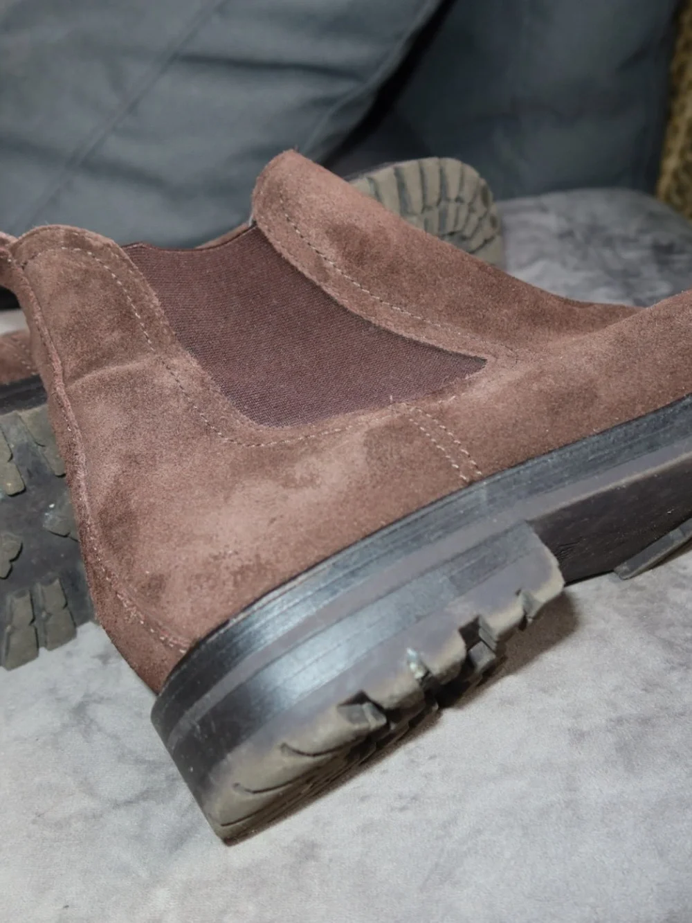 Zara Brown Suede Chelsea Boots